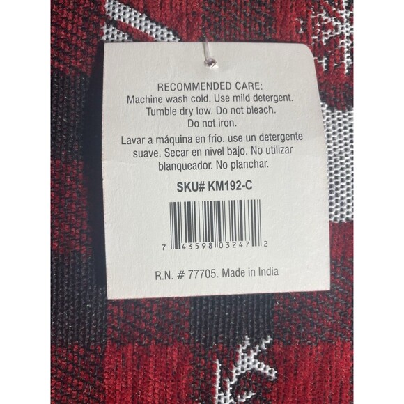 Buffalo Red Black Placemat Set of 4 Deer Snowflake Rustic Lodge Nordic Cabin NEW - Picture 5 of 6